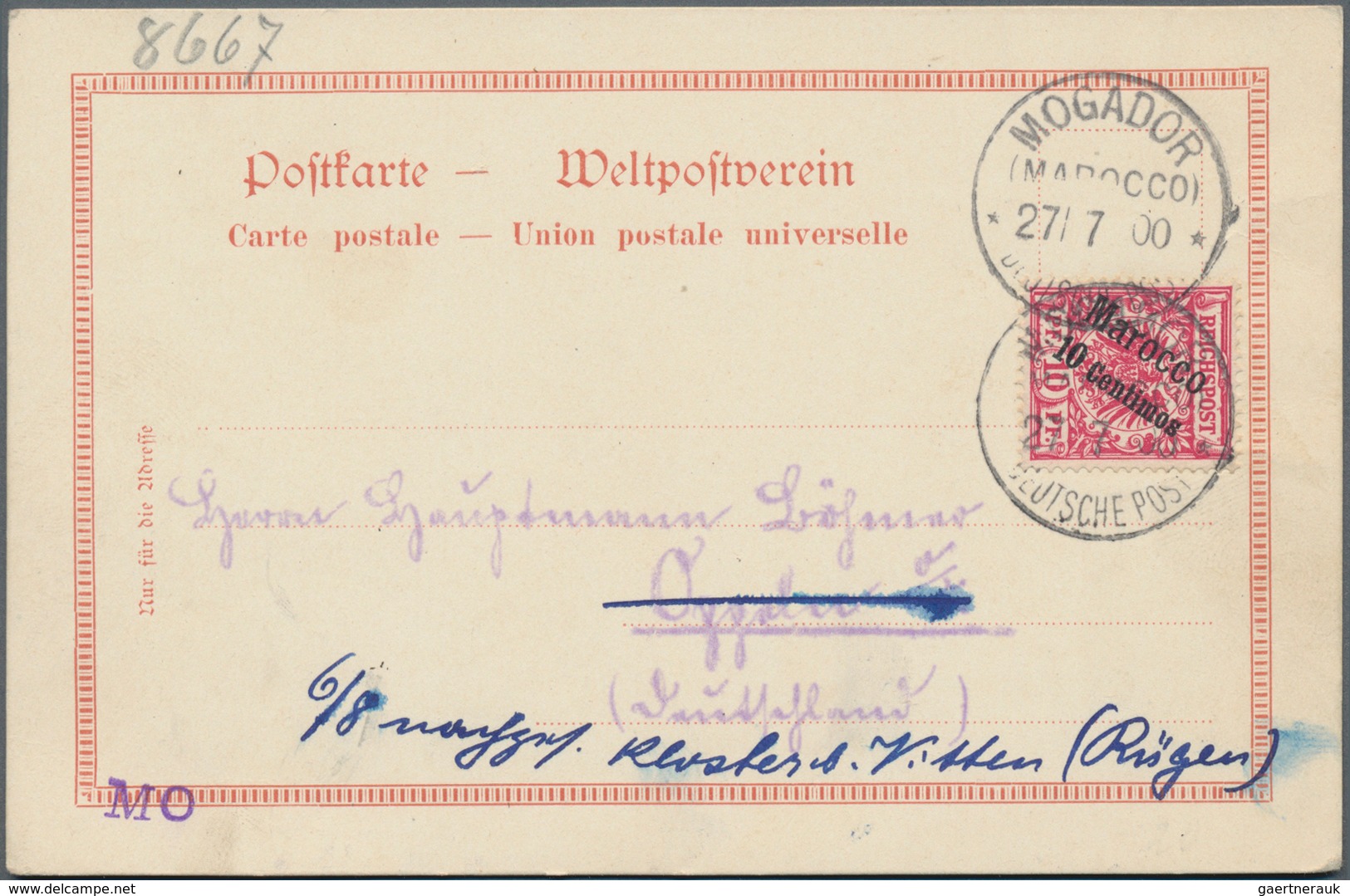 Deutsche Post In Der Türkei: 1880/1905 (ca.), 39 Belege, Zusätzlich 13 Belege Deutsche Post In Marok - Turkse Rijk (kantoren)