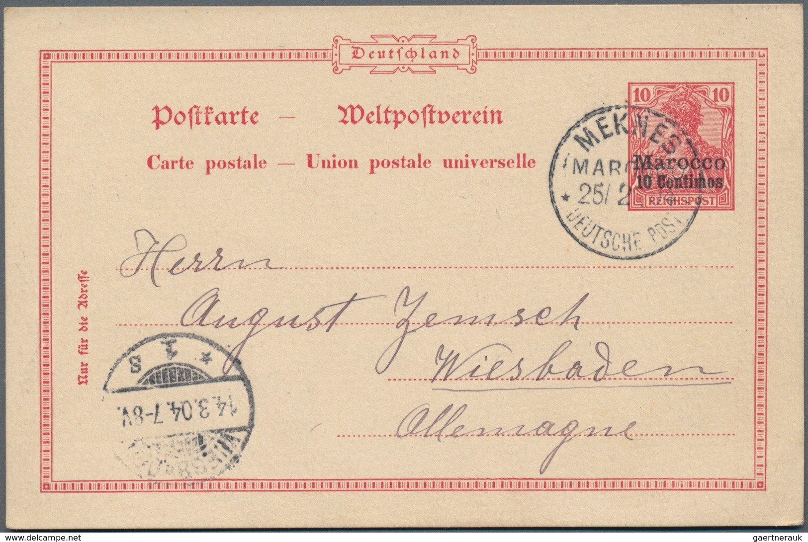 Deutsche Post In Der Türkei: 1880/1905 (ca.), 39 Belege, Zusätzlich 13 Belege Deutsche Post In Marok - Deutsche Post In Der Türkei