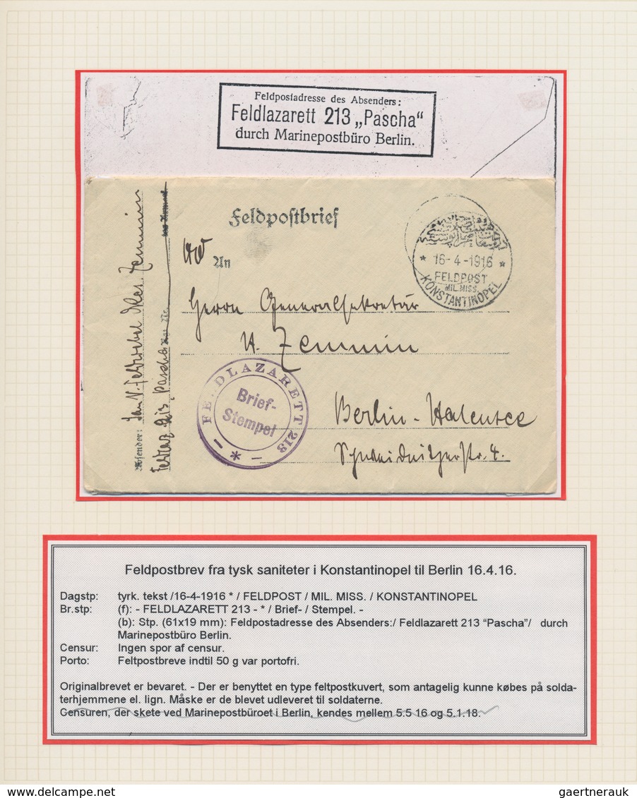 Deutsche Post In Der Türkei: 1916/1917, Interessante Dokumentation Von 22 Belegen Als Feldpost Oder - Turquia (oficinas)