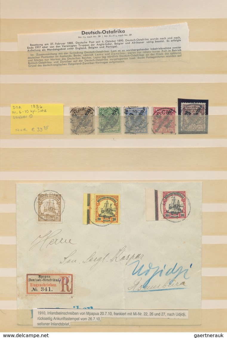 Deutsche Kolonien: 1895/1915 (ca): Schöne Sammlung Im Steckbuch, Mit Einigen Besseren Sätzen Aus Tog - Other & Unclassified