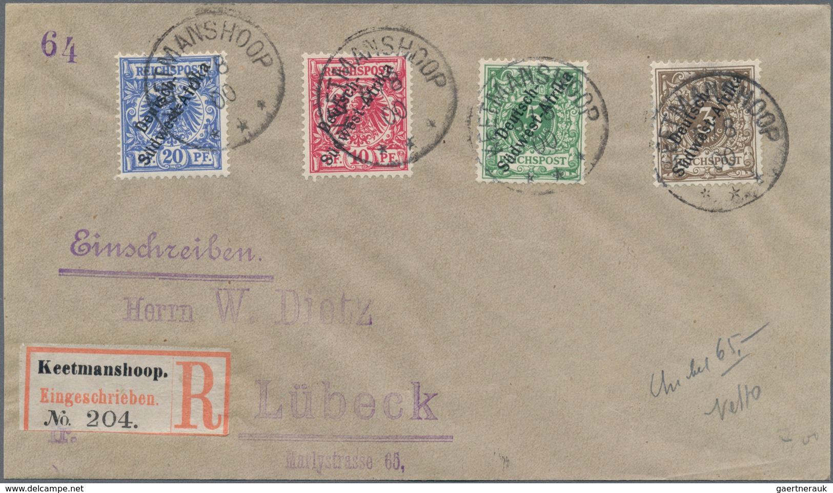 Deutsch-Südwestafrika: Umfangreiches Konvolut/Sammlung Von Mehreren Hundert Marken In Allen Erhaltun - Deutsch-Südwestafrika