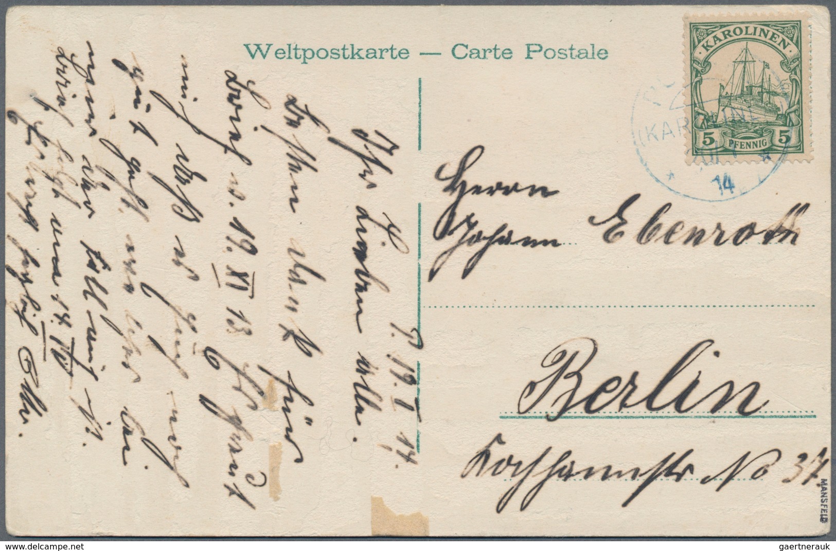 Deutsche Kolonien - Karolinen - Stempel: 1900/1914, Partie Mit 25 Briefen, Karten Und Ganzsachen, Da - Carolinen