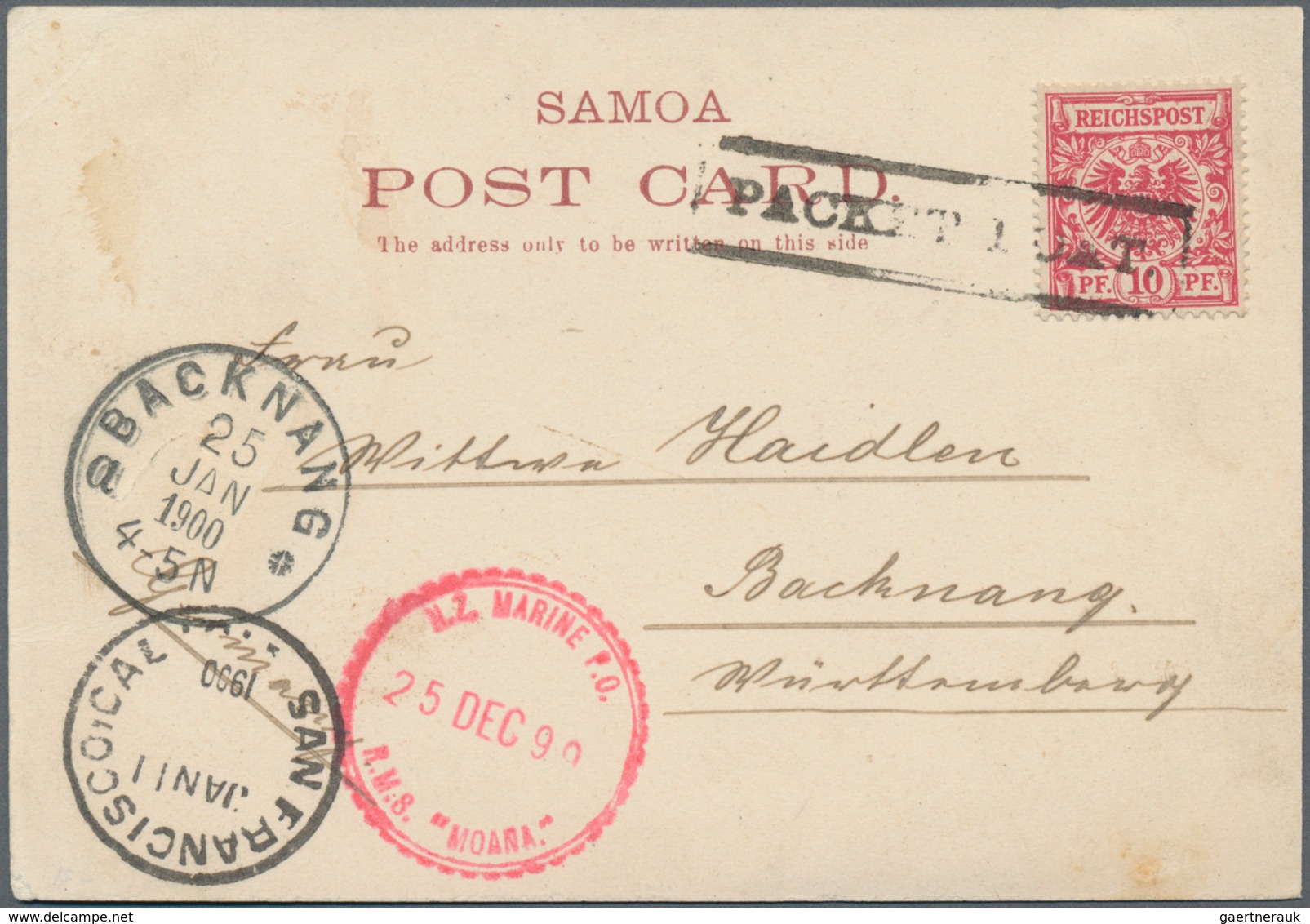 Deutsche Kolonien - Samoa: 1887/1913, Sammlungsbestand mit interessantem Vorläuferteil (u.a. Postdam