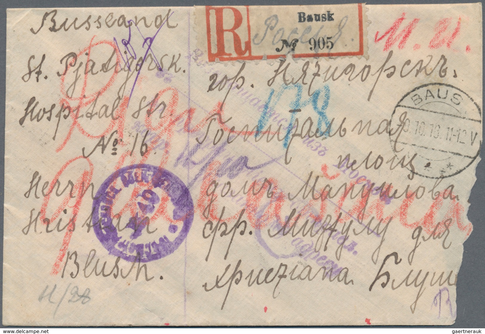 Deutsche Besetzung I. WK: Postgebiet Ober. Ost: 1918/1919, 12 Belege Im Postaustauch Zwischen Postge - Occupation 1914-18