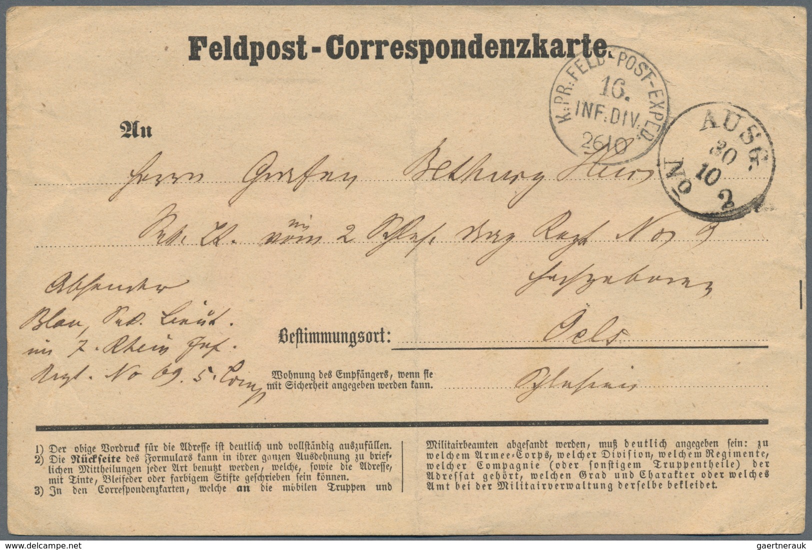 Feldpost 1. Weltkrieg: 1870/1947 (ca.), Feldpost/Kriegsgefangenenpost, Vielseitiges Lot Von 44 Brief - Andere & Zonder Classificatie