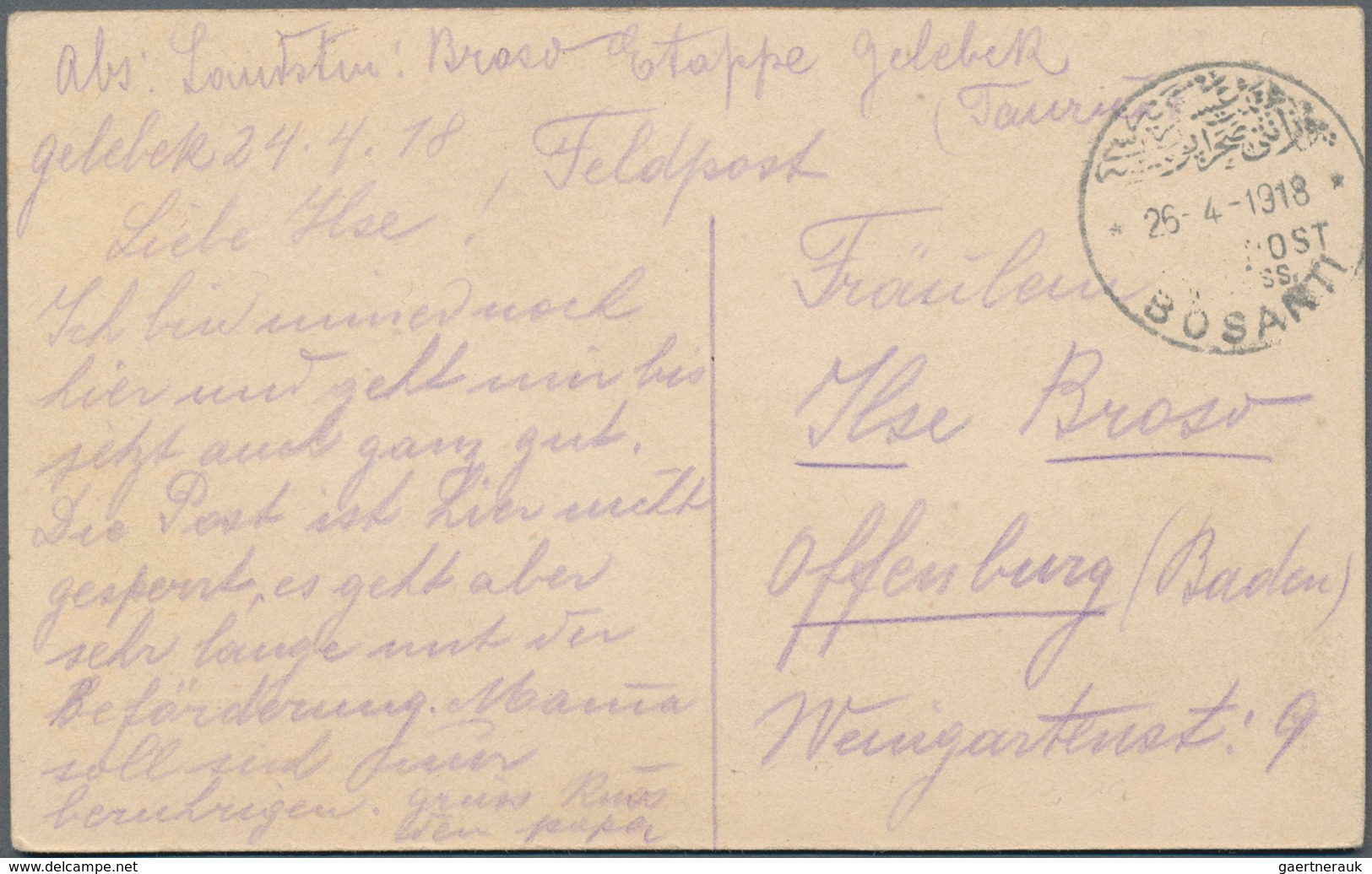 Militärmission: 1916/1918, Rd. 45 Briefe Und Karten Mit Teils Verschiedenen Feldpost- Und Nebenstemp - Turquia (oficinas)