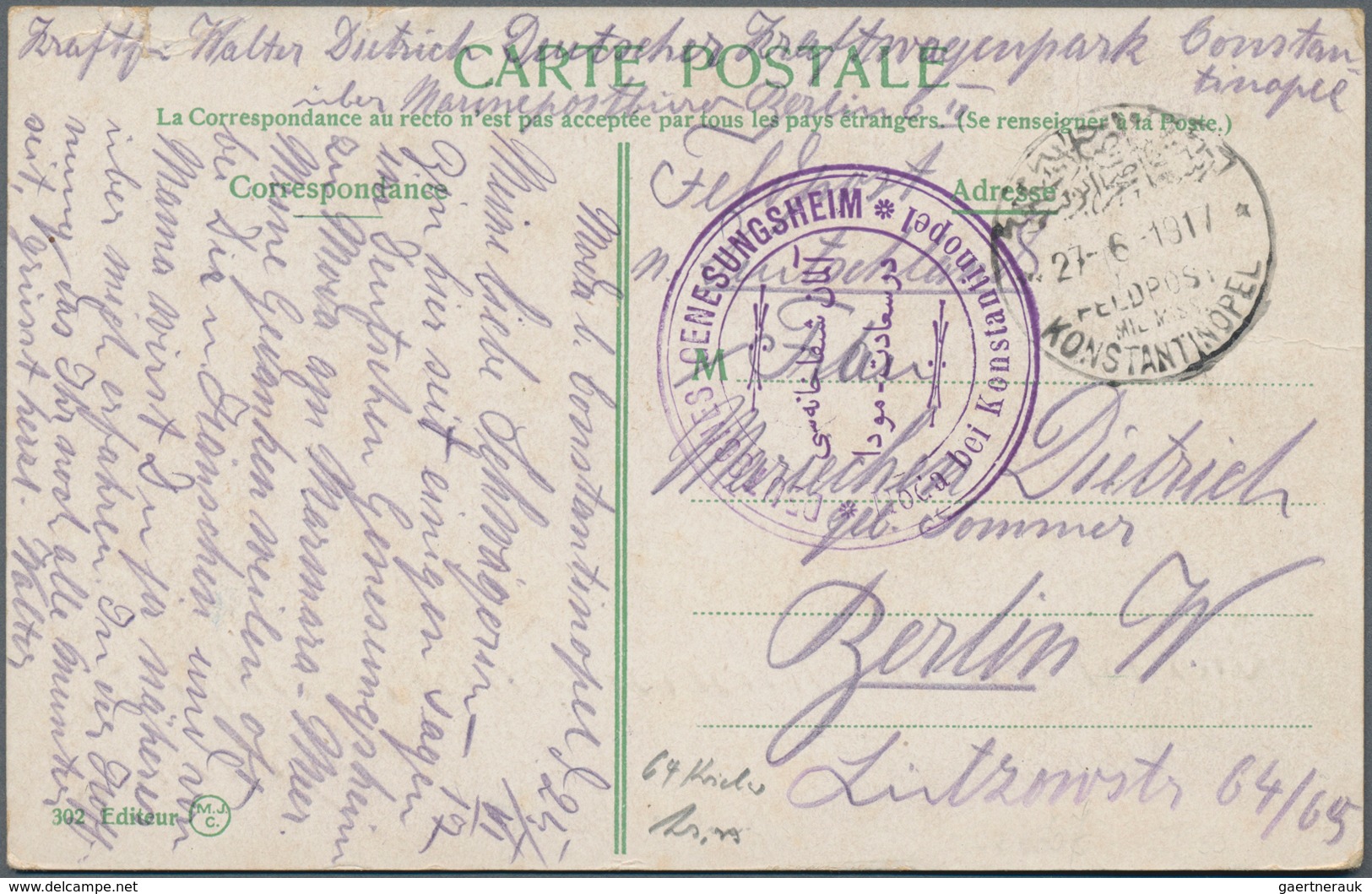 Militärmission: 1916/1918, rd. 45 Briefe und Karten mit teils verschiedenen Feldpost- und Nebenstemp