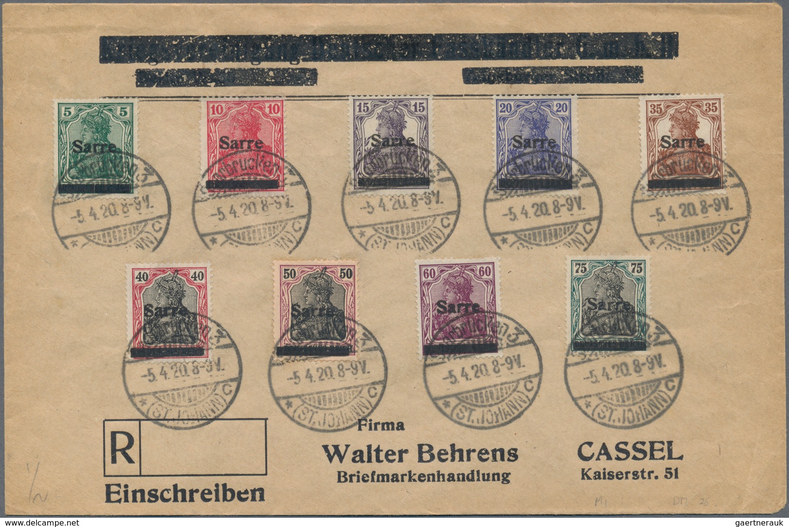 Deutsche Abstimmungsgebiete: Saargebiet: 1878/1935, 45 Briefe Und Ganzsachen Aus Dem Saargebiet, Mei - Ongebruikt