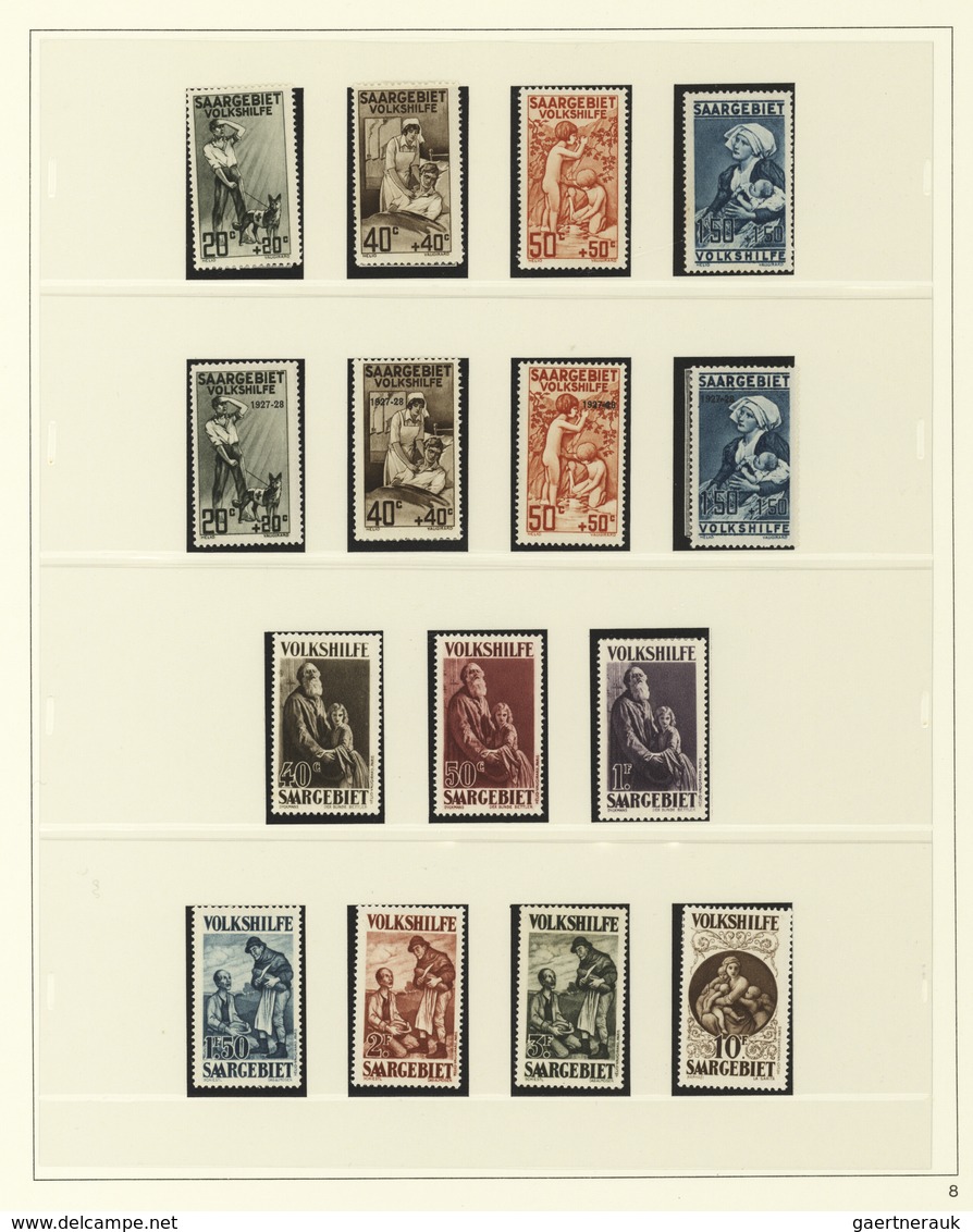 Deutsche Abstimmungsgebiete: Saargebiet: 1920/1959, Alt- Und Neusaar, In Den Hauptnummern Komplette - Unused Stamps