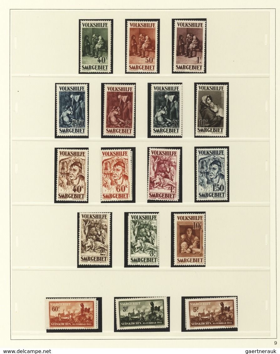 Deutsche Abstimmungsgebiete: Saargebiet: 1920/1959, Alt- Und Neusaar, In Den Hauptnummern Komplette - Unused Stamps