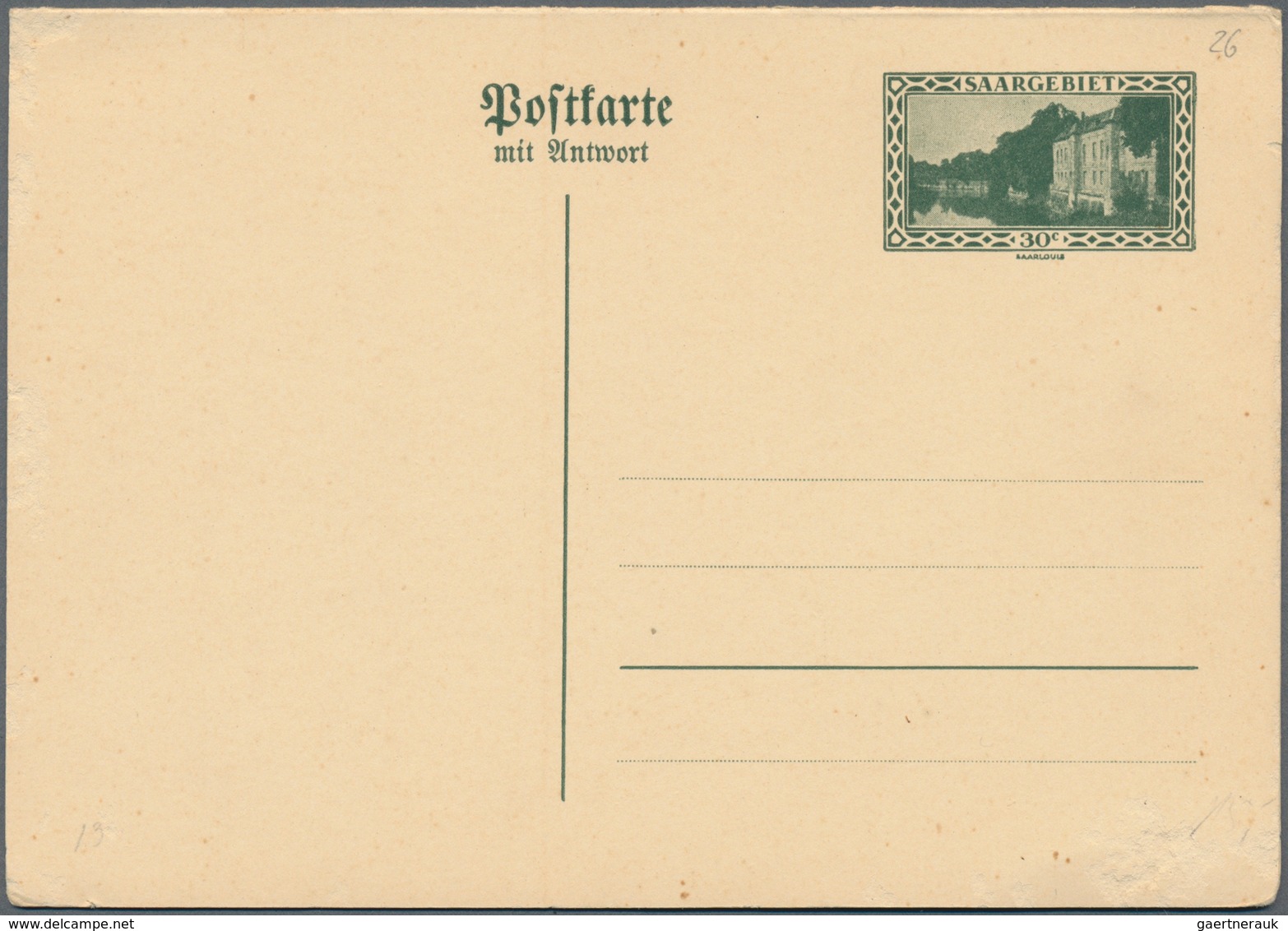 Deutsche Abstimmungsgebiete: Saargebiet: 1920-35, 380 Belege in 4 Alben, dabei frankierte Postanweis