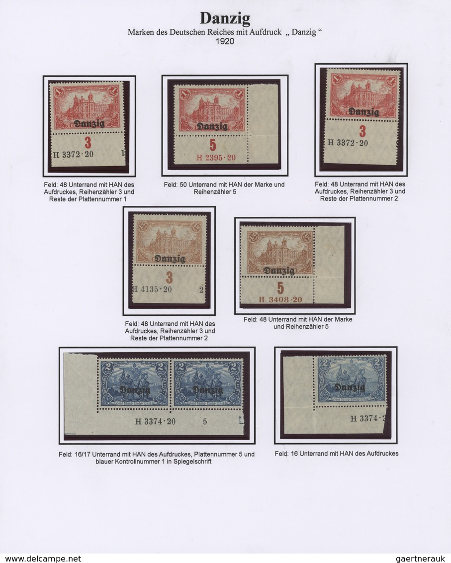 Danzig: 1862-1939: Umfangreiche Spezialsammlung In 6 Alben, Sauber Mit Detailierten Beschreibungen A - Andere & Zonder Classificatie