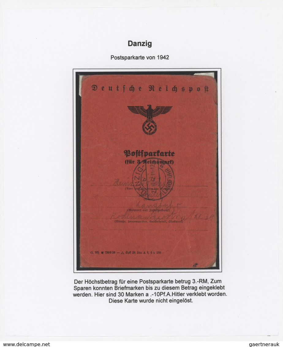 Danzig: 1862-1939: Umfangreiche Spezialsammlung in 6 Alben, sauber mit detailierten Beschreibungen a