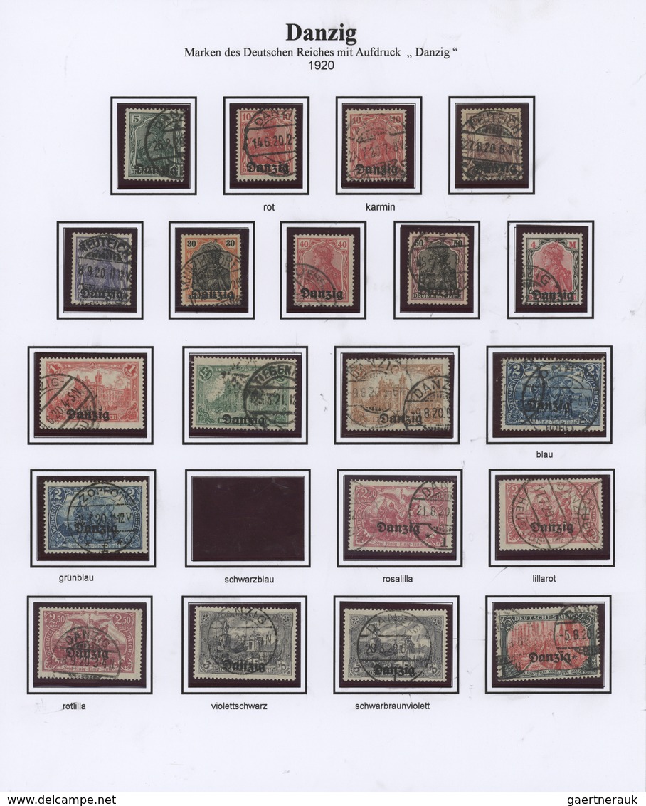 Danzig: 1862-1939: Umfangreiche Spezialsammlung in 6 Alben, sauber mit detailierten Beschreibungen a