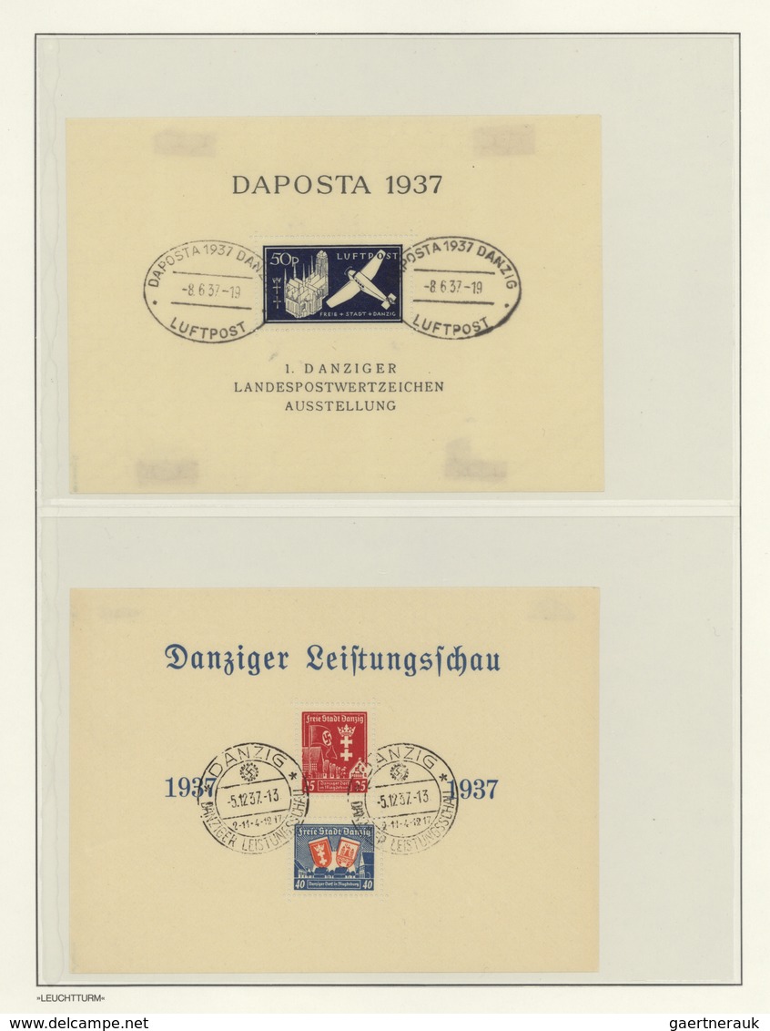 Danzig: 1920/1939, Sauber Gestempelte Sammlung Auf Leuchtturm-Blankoblättern, Durchgehend Gut Besetz - Otros & Sin Clasificación