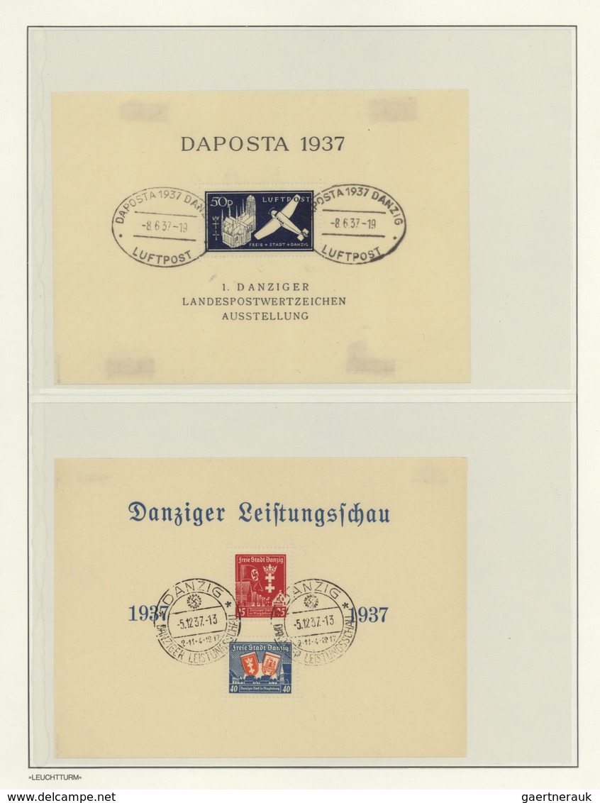 Danzig: 1920/1939, Sauber Gestempelte Sammlung Auf Leuchtturm-Blankoblättern, Durchgehend Gut Besetz - Andere & Zonder Classificatie