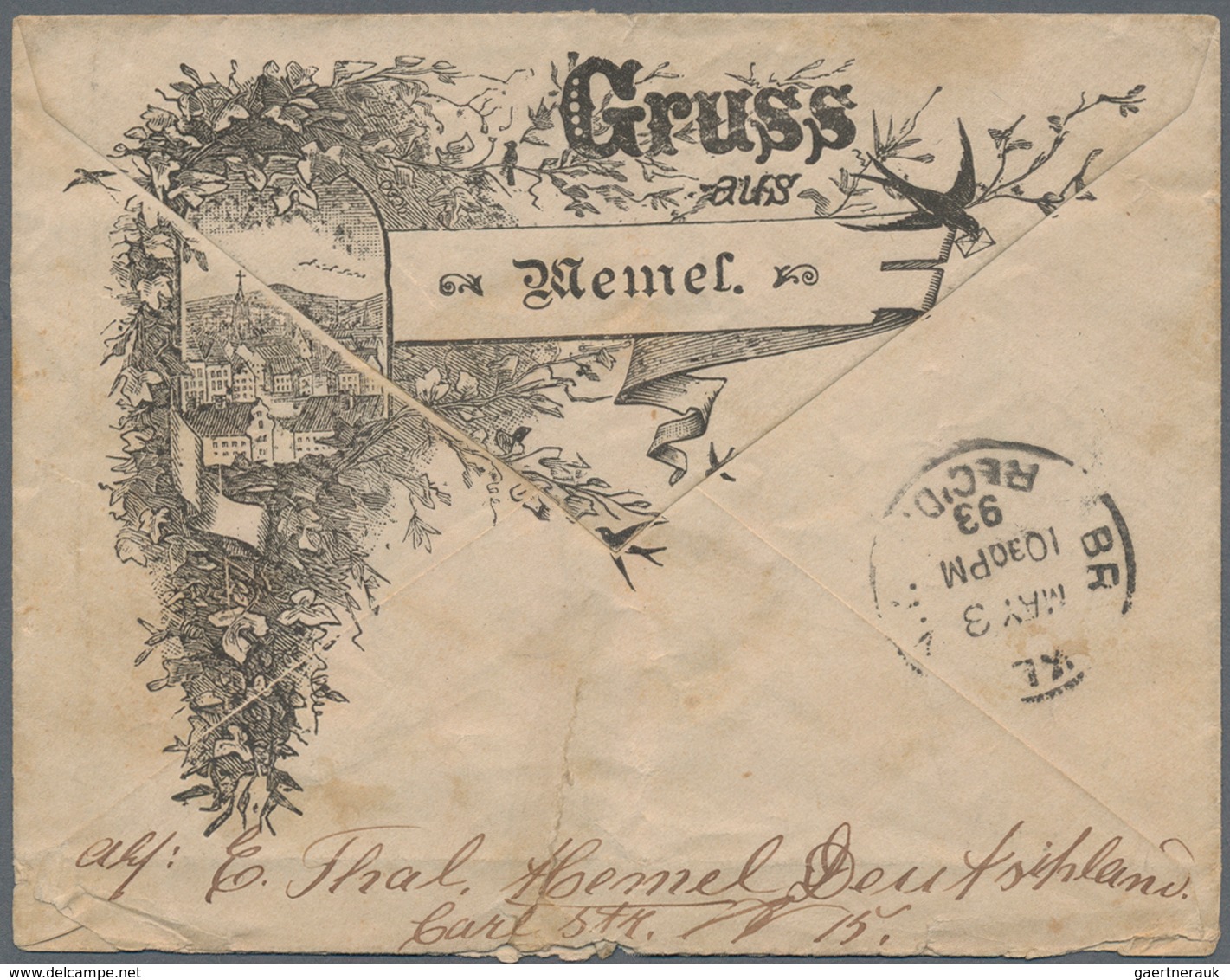 Memel: 1830/1941 (ca.), Vielseitige Partie Von Ca. 45 Briefen Und Karten (weniger Das Eigentliche Sa - Memelgebiet 1923