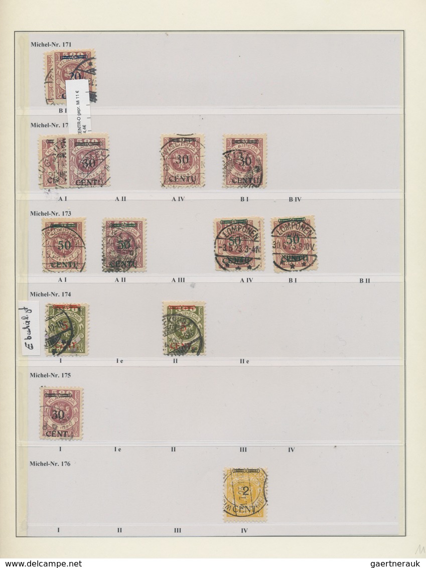 Memel: 1920/1923, Parallel In Beiden Erhaltungen Geführte Sammlung Im Lindner-Ringbinder, Augenschei - Klaipeda 1923