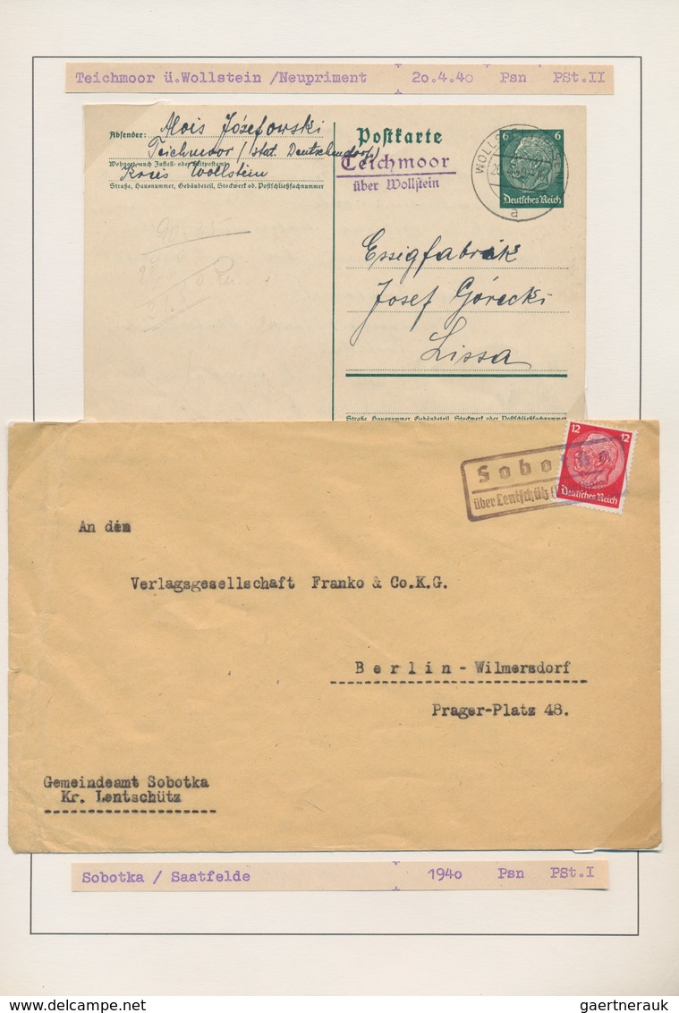 Deutsche Besetzung II. WK: 1939 - 1942, POSEN Und WARTHELAND, Gehaltvolle Spezialsammlung Mit 75 Bed - Ocupación 1938 – 45