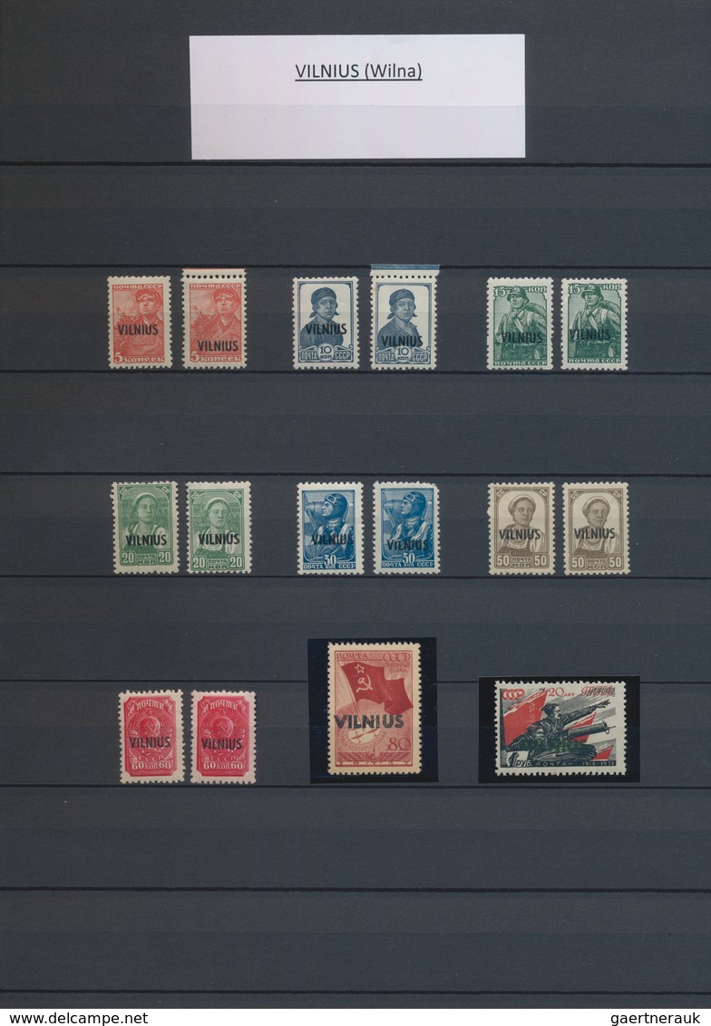 Dt. Besetzung II WK - Litauen: 1941 Sammlung Von 160 Marken Mit Den Verschiedenen Aufdrucken Der Ver - Besetzungen 1938-45