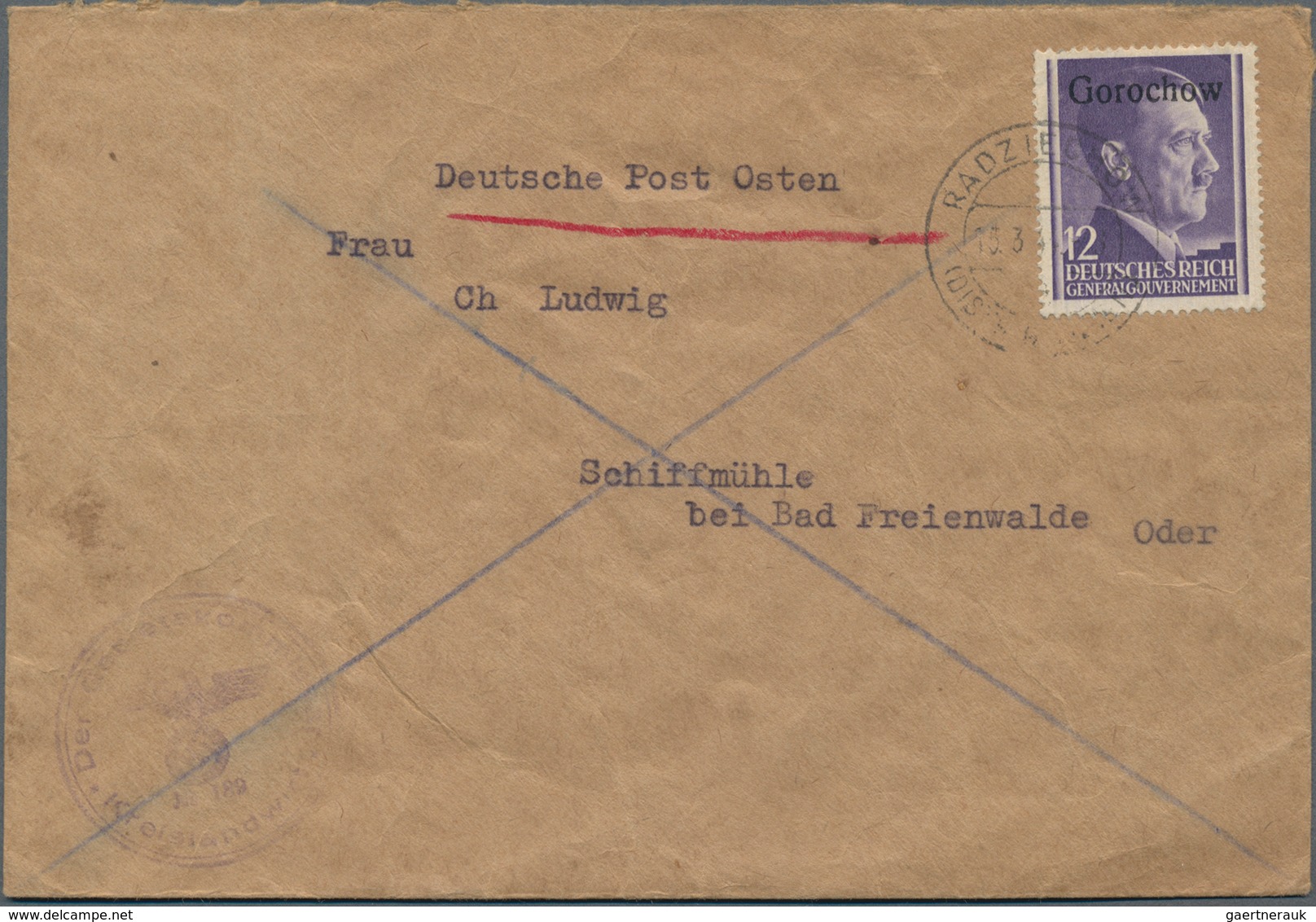 Dt. Besetzung II WK - Ukraine: 1941/1943, Lot Von 15 Briefen Und Karten, Teils Bedarfspost, Dabei Ei - Ocupación 1938 – 45