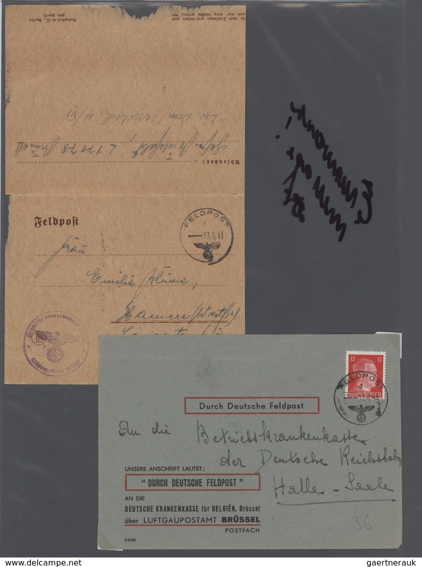Feldpost 2. Weltkrieg: 1939/1945, gehaltvolle und vielseitige Sammlung mit ca. 200 Luftfeldpost-Bele
