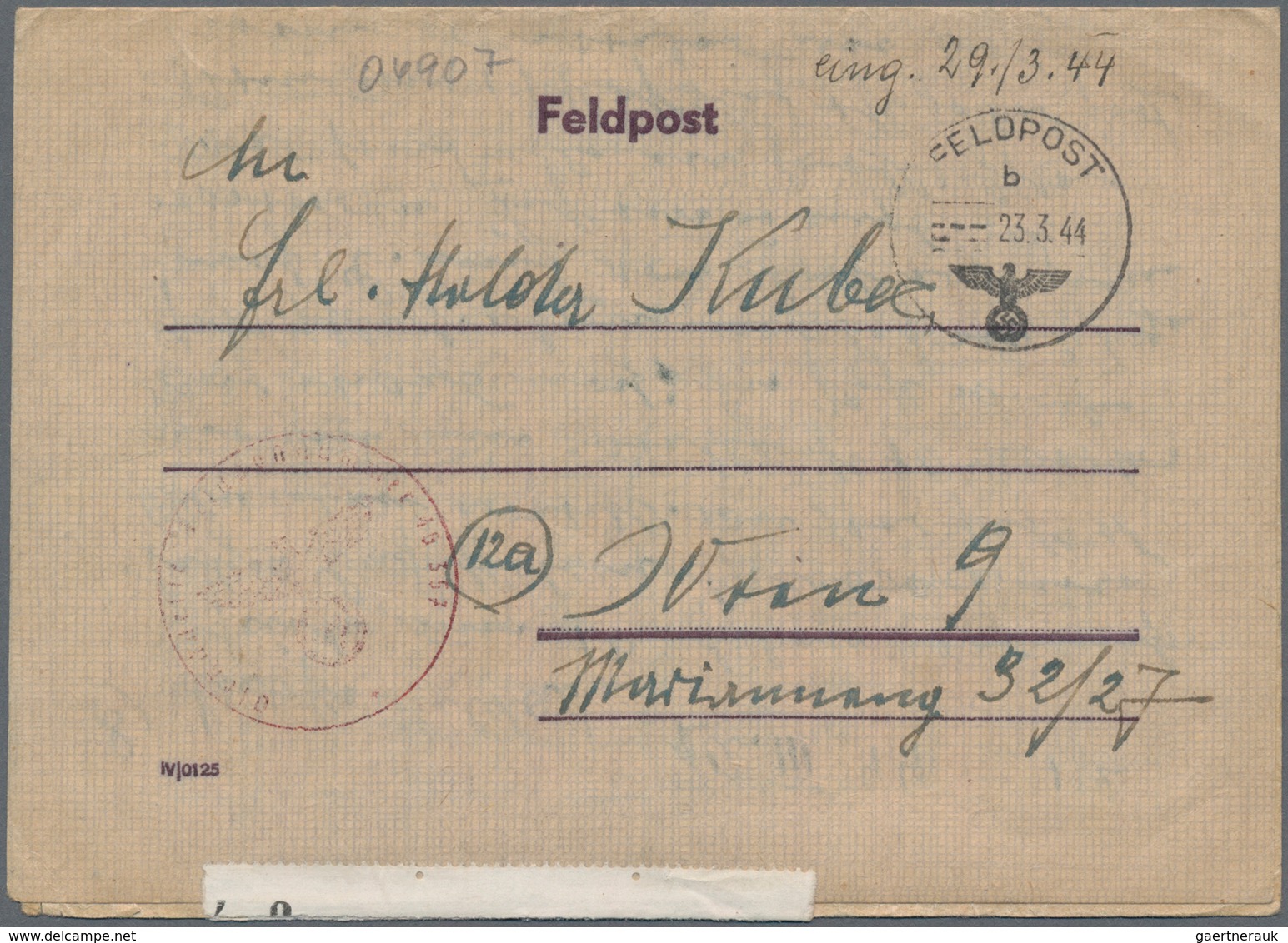 Feldpost 2. Weltkrieg: 1943 - 1944, 3 Feldpostbriefe Aus Albanien, Feldpost-Nummern 04907 ("Heute Um - Otros & Sin Clasificación