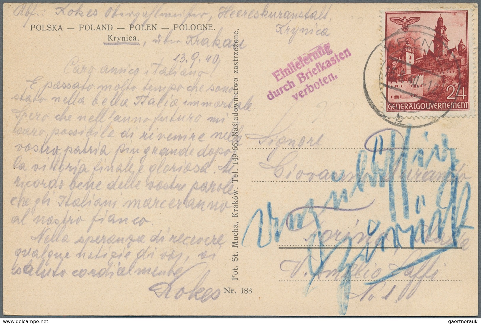 Zensurpost: 1940/1944, Dt.Reich: BRIEFKASTEN/SCHALTER, Interessante Partie Mit 14 Belegen, Davon 8 B - Andere & Zonder Classificatie