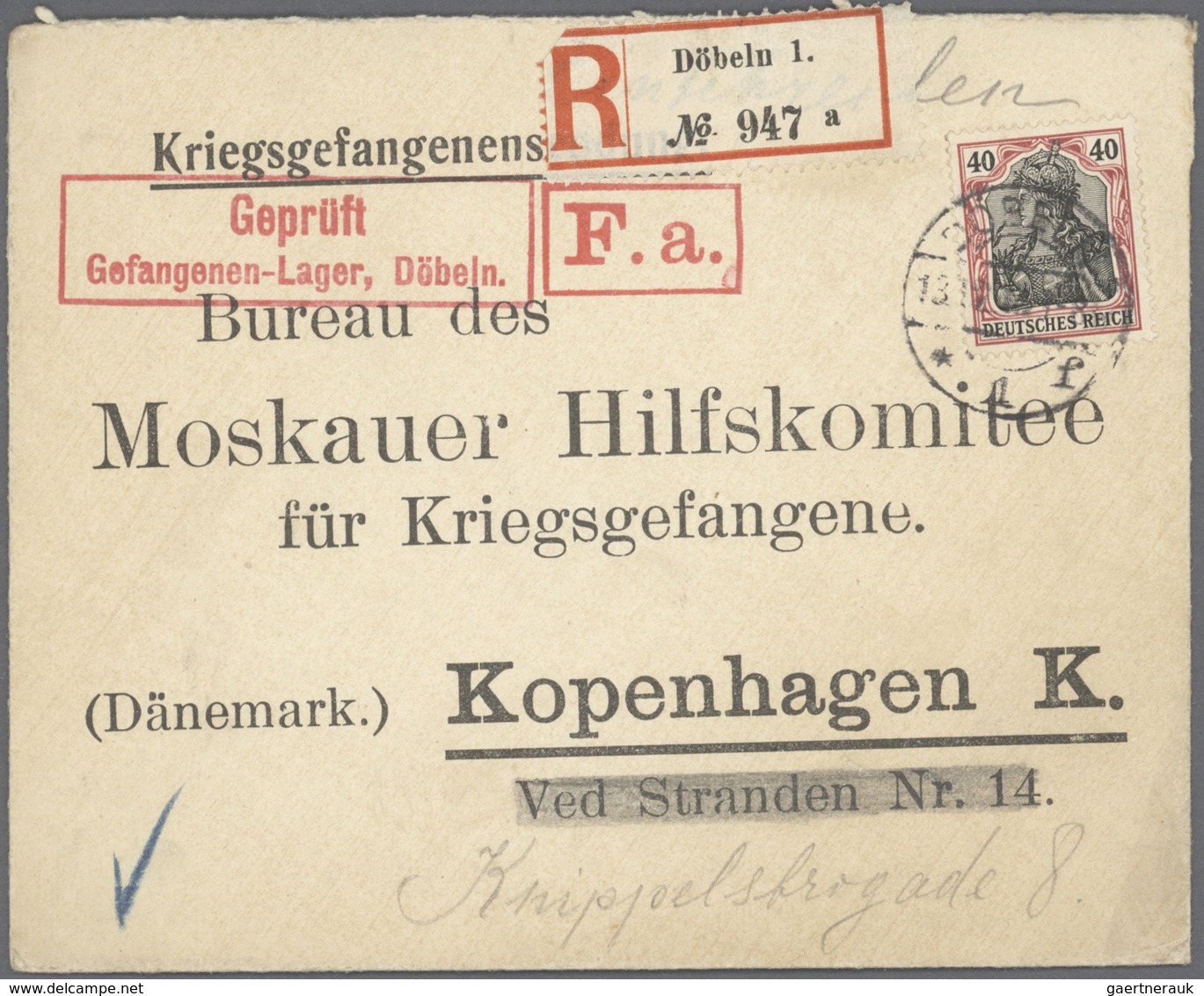 Kriegsgefangenen-Lagerpost: 1914/1918, einige hundert Briefe und Karten im alten, selbstgefertigtem