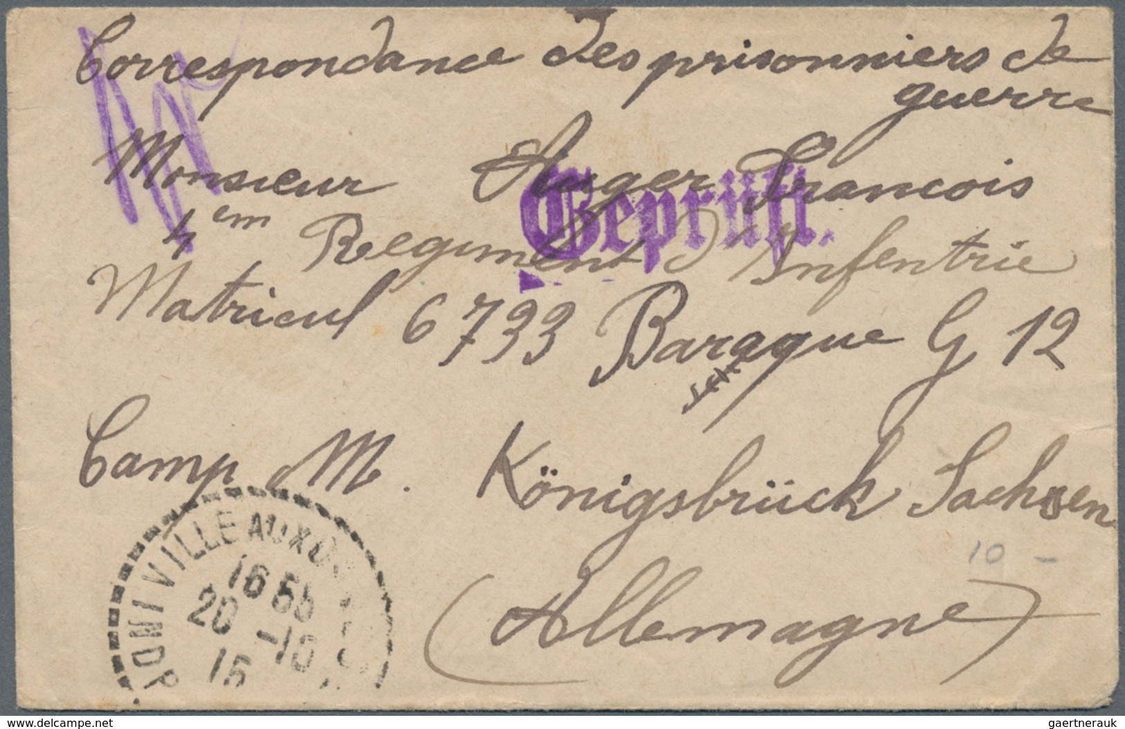 Kriegsgefangenen-Lagerpost: 1914/1945, Bestand Von Ca. 500 Belegen Kgf.-Post WK I + II Von Ausländ. - Otros & Sin Clasificación