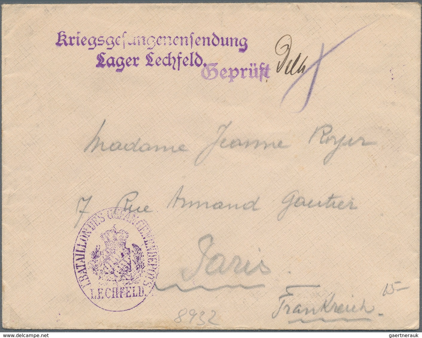 Kriegsgefangenen-Lagerpost: 1914/1945, Bestand Von Ca. 500 Belegen Kgf.-Post WK I + II Von Ausländ. - Sonstige & Ohne Zuordnung