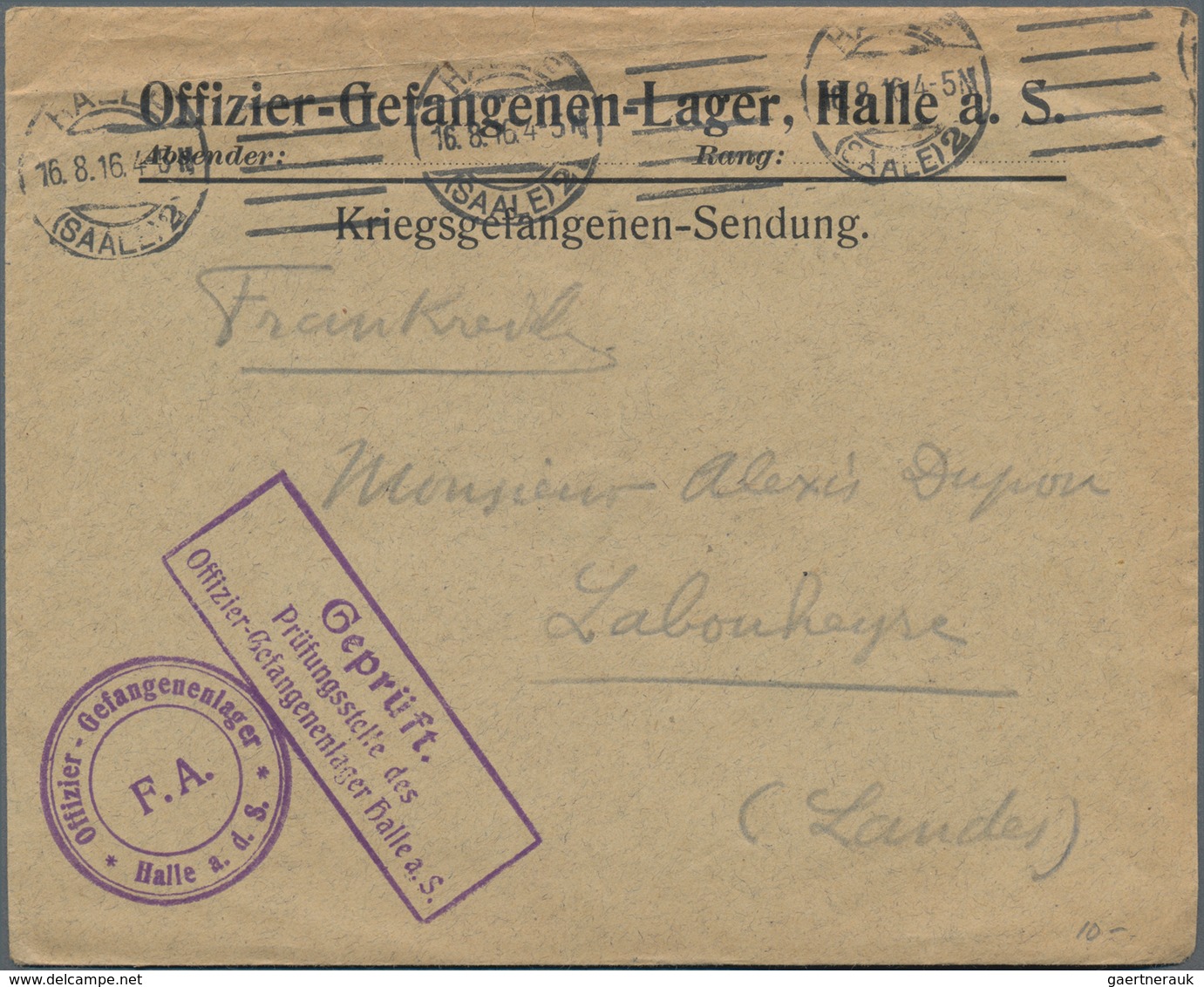 Kriegsgefangenen-Lagerpost: 1914/1945, Bestand von ca. 500 Belegen Kgf.-Post WK I + II von ausländ.