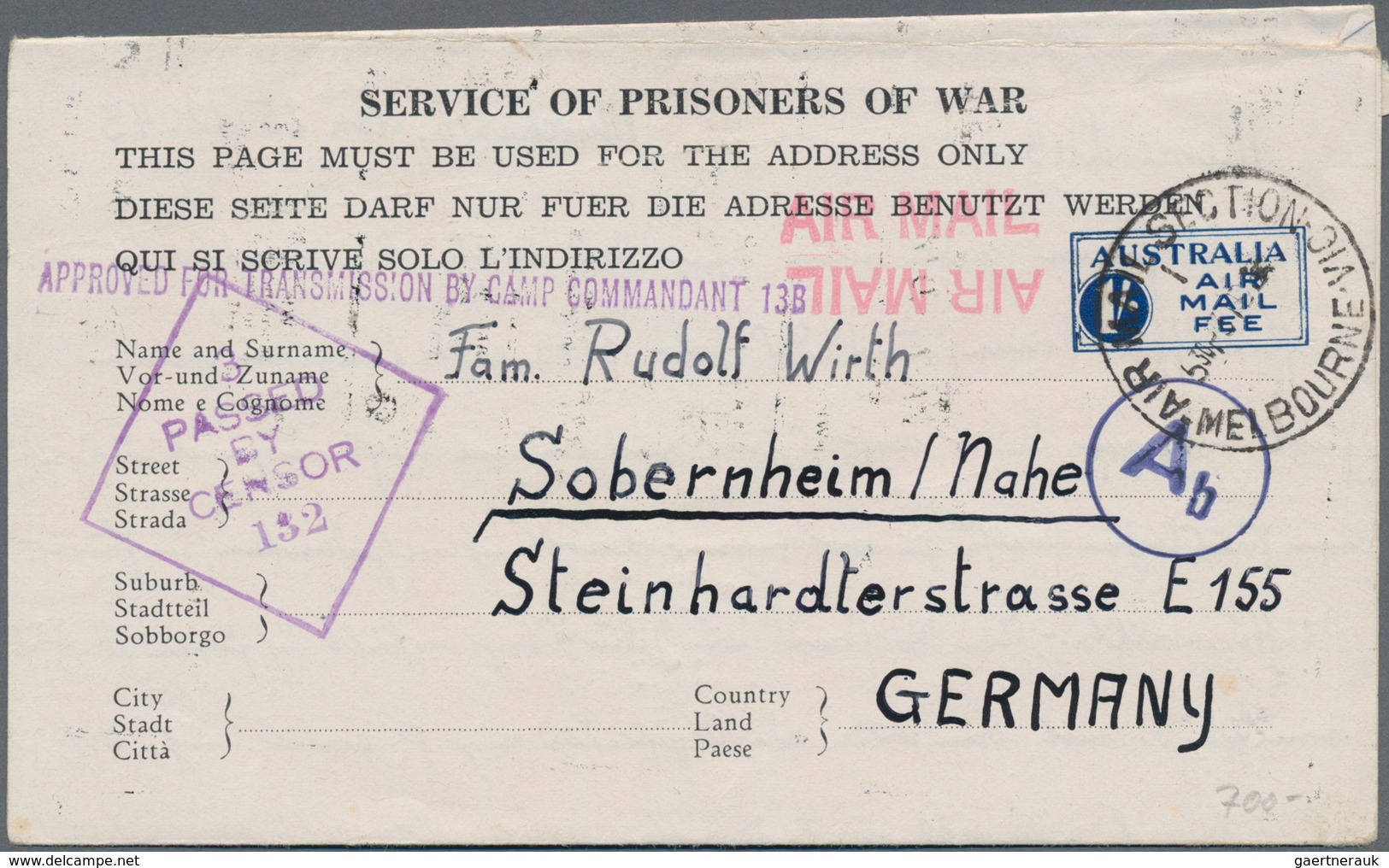 Kriegsgefangenen-Lagerpost: 1914/1948, Bestand Von über 100 Belegen KGF-Post WK I + II Von Dt. Krieg - Andere & Zonder Classificatie