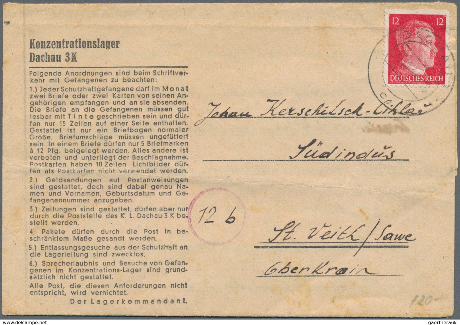 Kriegsgefangenen-Lagerpost: 1914/1948, Bestand von über 100 Belegen KGF-Post WK I + II von dt. Krieg