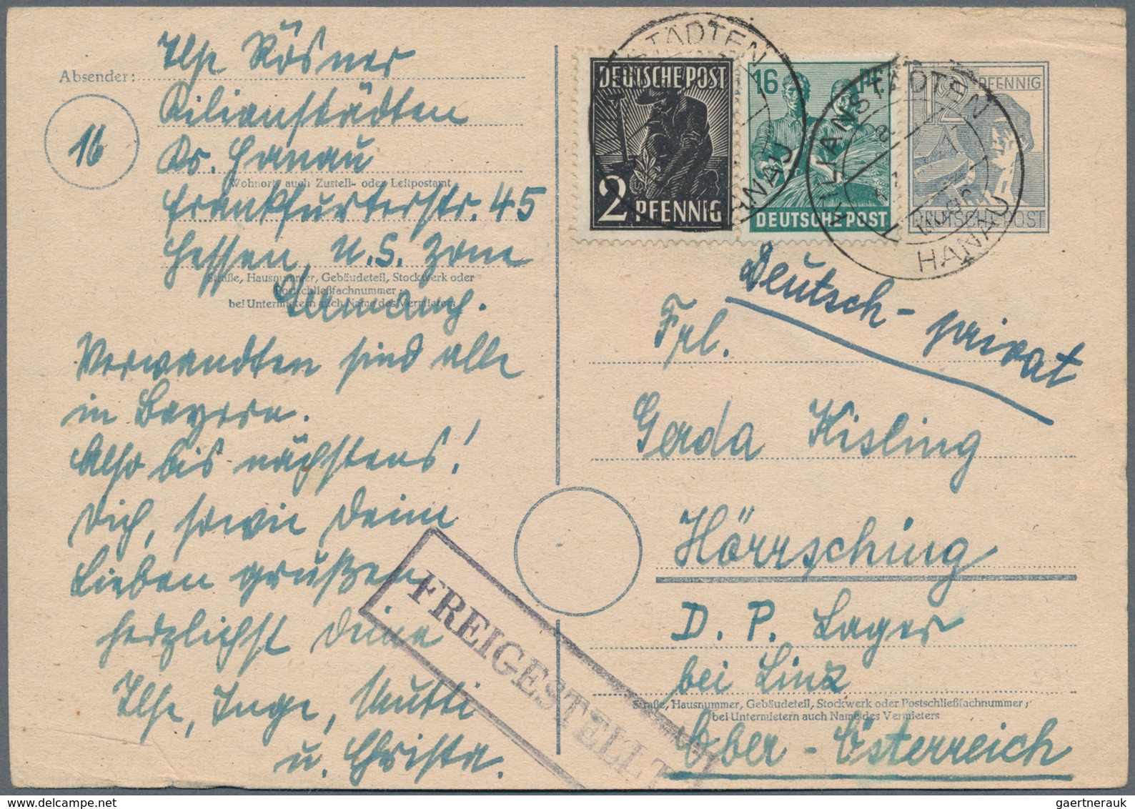 Kriegsgefangenen-Lagerpost: 1946/1951, INTERNIERTENLAGER Der Nachkriegszeit: Sammlung Mit 37 Belegen - Andere & Zonder Classificatie