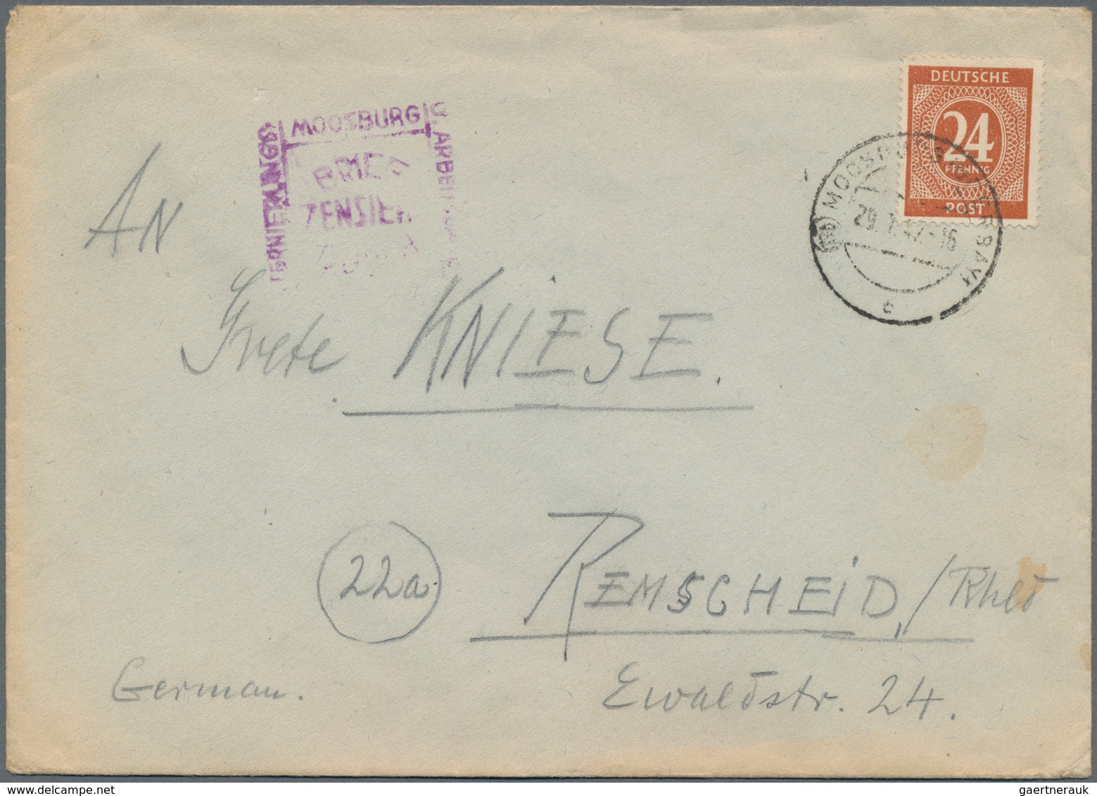 Kriegsgefangenen-Lagerpost: 1946/1951, INTERNIERTENLAGER Der Nachkriegszeit: Sammlung Mit 37 Belegen - Autres & Non Classés