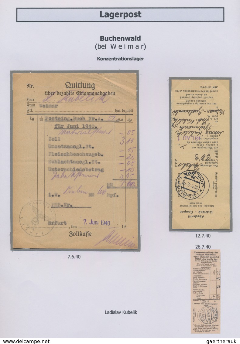 KZ-Post: 1939/1941, Internierungslager KAUNITZ - BRÜNN: Sammlung Und Dokumentation über Das Gestapo- - Brieven En Documenten