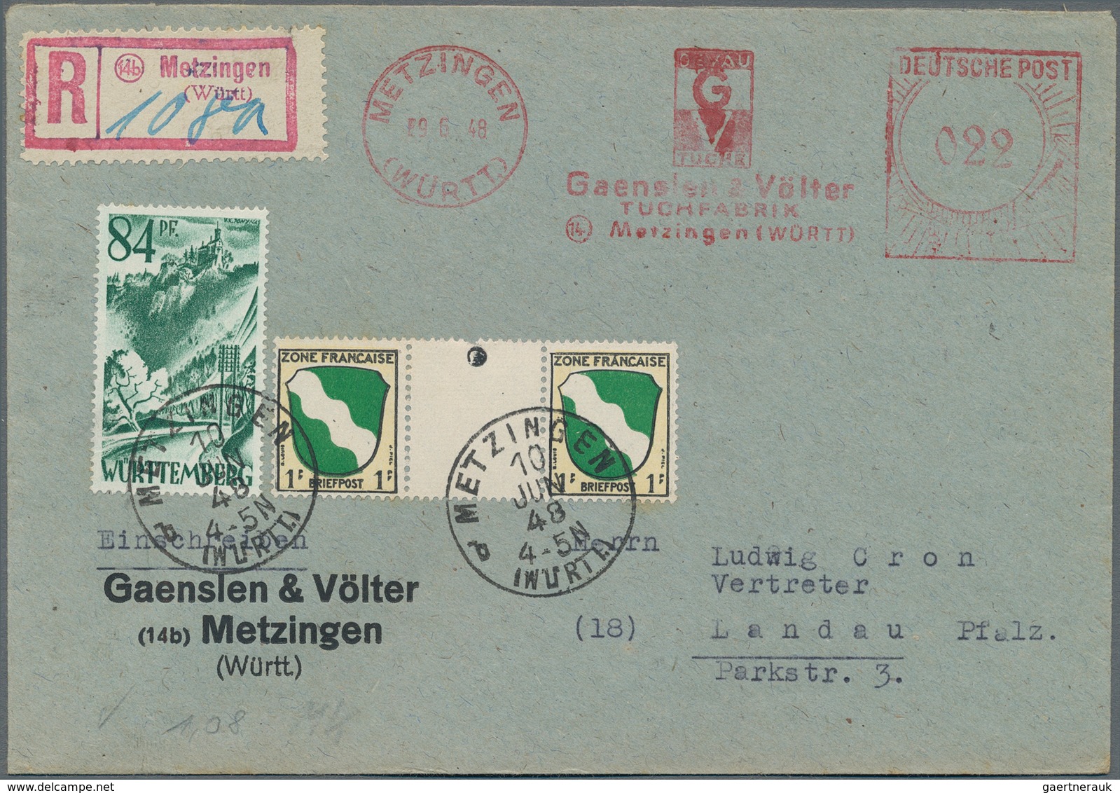 Deutschland Nach 1945: 1945 Ab, Reichhaltiger Sammlungsbestand Mit über 600 Belegen, Dabei Post Aus - Colecciones