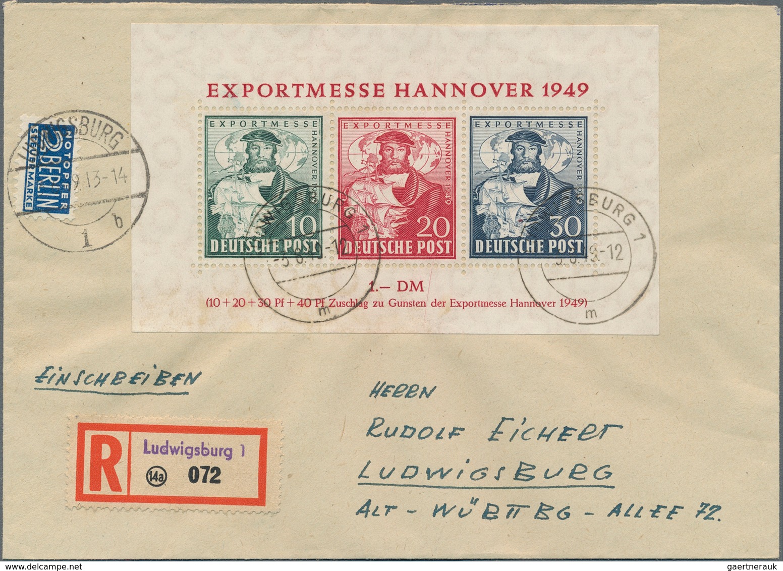 Deutschland nach 1945: 1945 ab, reichhaltiger Sammlungsbestand mit über 600 Belegen, dabei Post aus