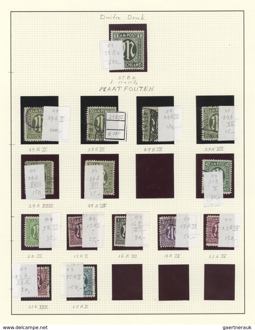 Deutschland nach 1945: 1945/1949, durchaus interessanter Sammlungsbestand in zwei Alben, dabei Frz.Z