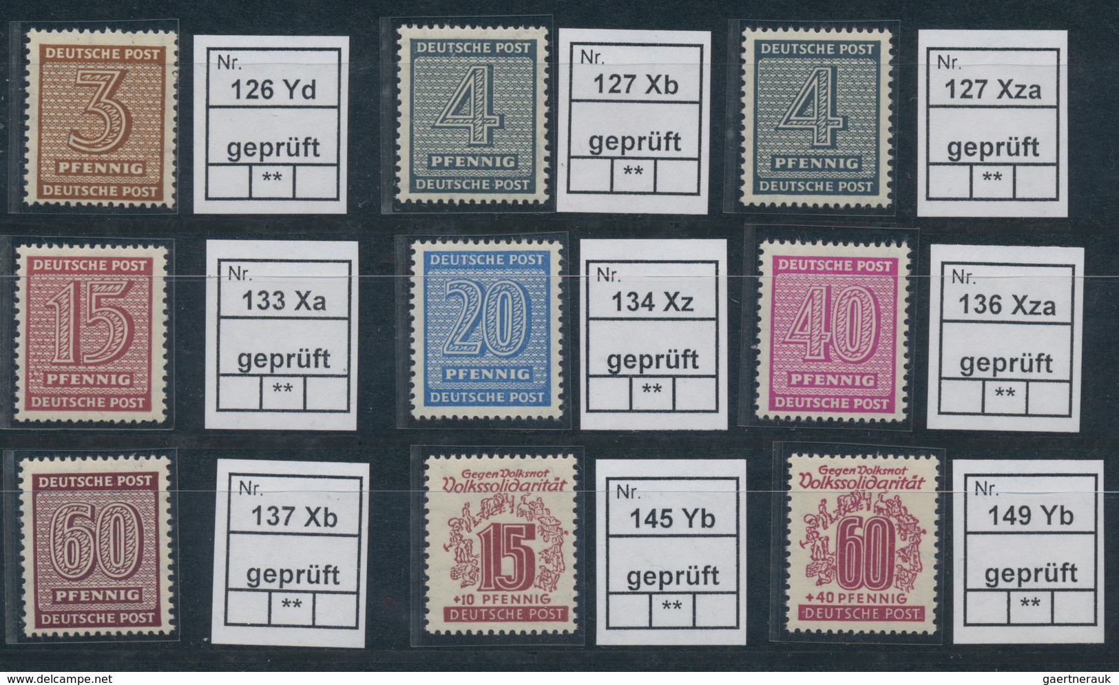 Deutschland Nach 1945: 1945/46, Kontrollrat Und SBZ, Partie Von Besonderheiten Bzgl. Farben, Papiers - Sammlungen