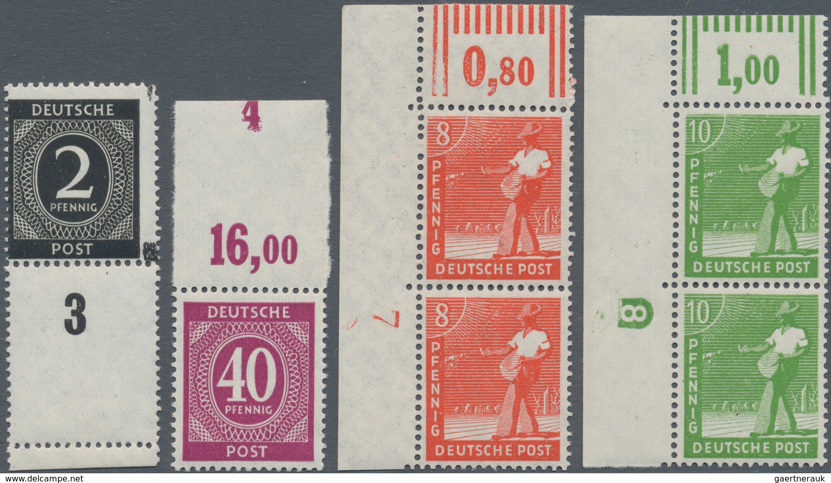 Deutschland Nach 1945: 1945-1950, Partie Mit überwiegend Kontrollrat Ausgaben In Tüten, Umschlägen U - Verzamelingen