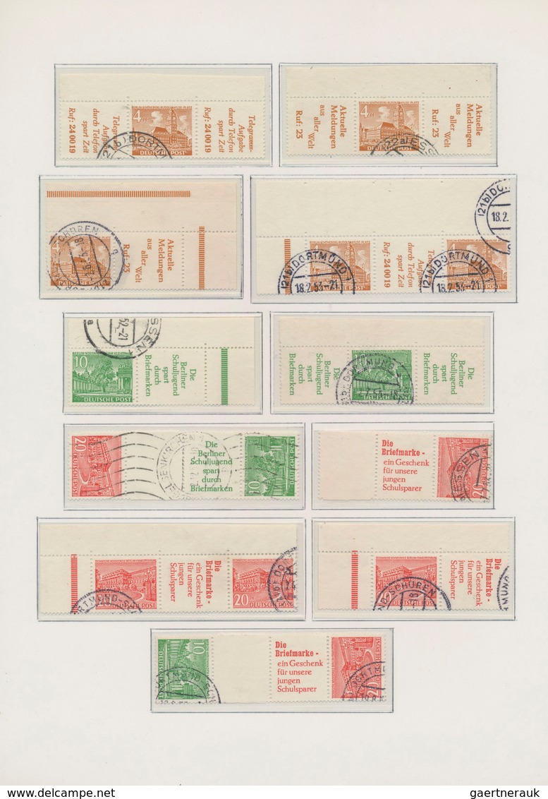 Deutschland Nach 1945: 1945-1990, Gestempelte Sammlung Mit Berlin Recht Gut Besetzt Inc, Zusammendru - Verzamelingen