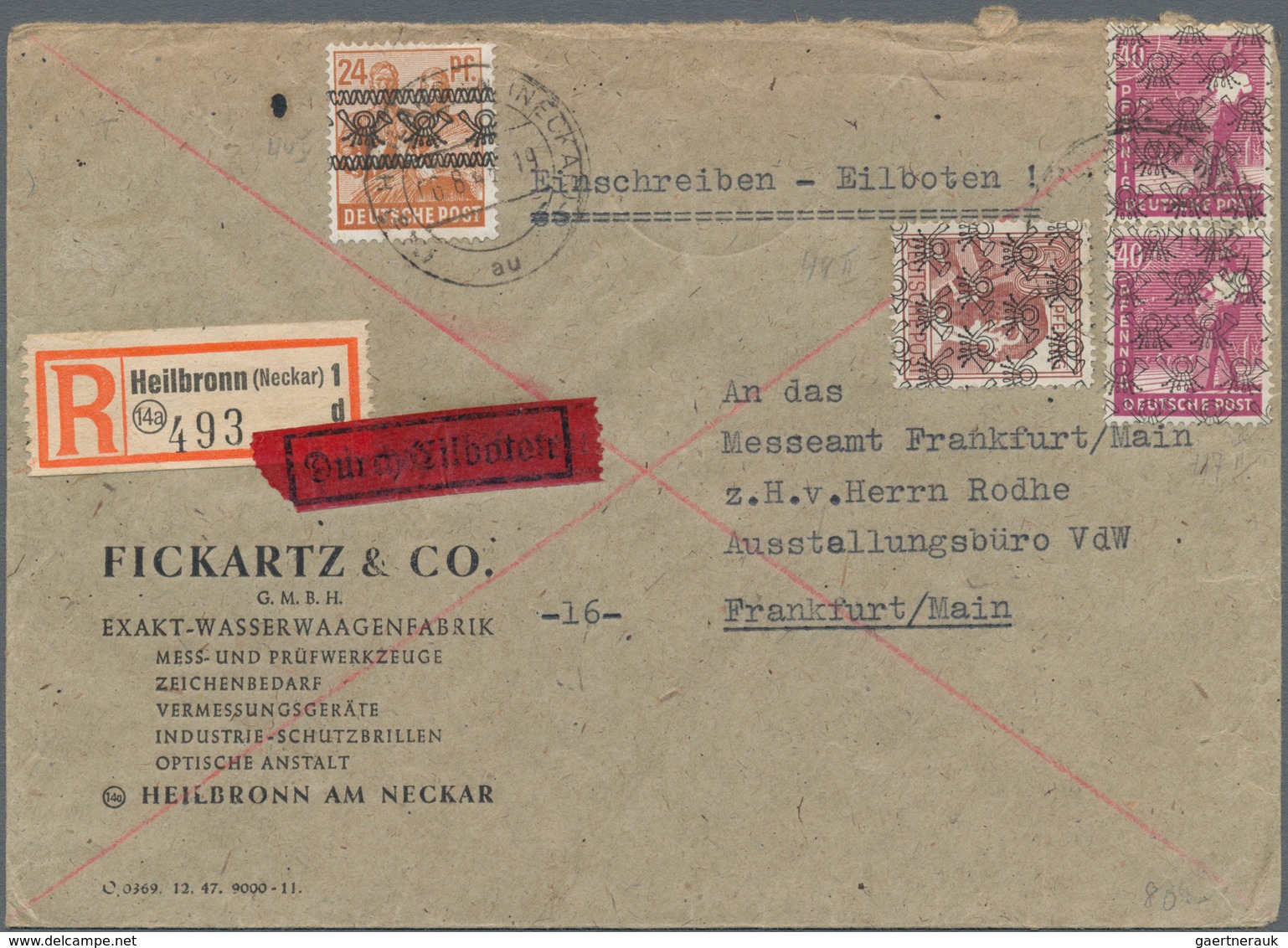 Deutschland Nach 1945: 1945-55 (ca.), Partie Von Ca. 100 Frankierten Belegen Aller Zonen Bis Berlin, - Sammlungen
