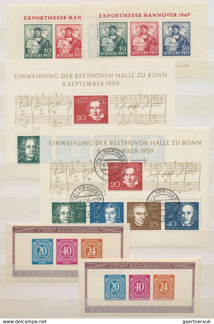 Deutschland Nach 1945: 1946/1964, Saubere Partie Von Mittleren Und Besseren Blocksausgaben, Dabei Ex - Colecciones