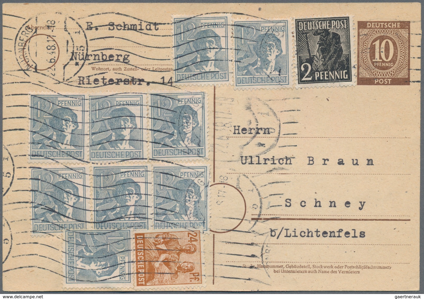 Deutschland Nach 1945: 1946/1967, Partie Von Ca. 105 Briefen Und Karten Mit Den Verschiedenen Besatz - Sammlungen