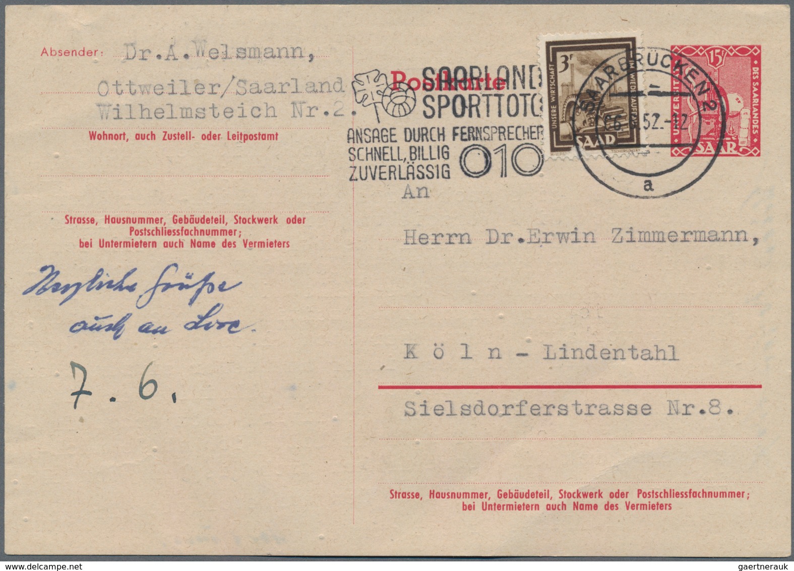 Deutschland Nach 1945: 1946/2002, Saubere Sammlung Von über 90 Bedarfsgebrauchten Ganzsachen-Karten - Colecciones