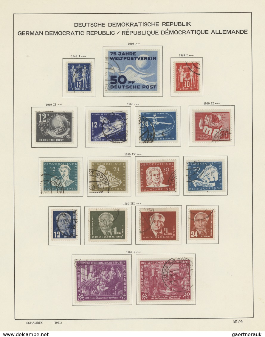 Deutschland Nach 1945: 1948/1990, Sauber Gestempelte Sammlung Bund, Berlin Und DDR In Fünf Schaubek- - Collections