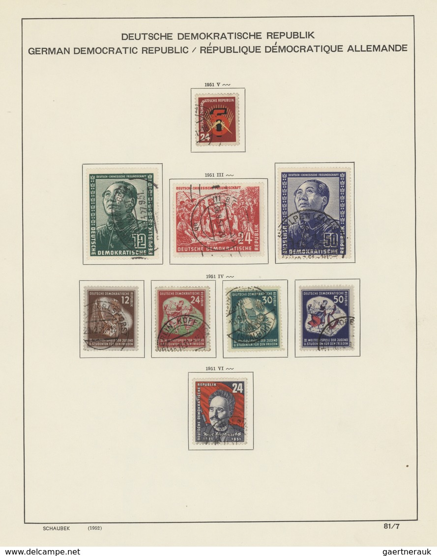 Deutschland Nach 1945: 1948/1990, Sauber Gestempelte Sammlung Bund, Berlin Und DDR In Fünf Schaubek- - Colecciones