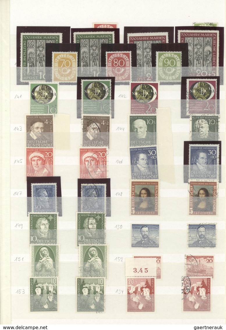 Deutschland Nach 1945: 1948/2000, Umfangreicher, Meist Postfrischer Und Gestempelter Sammlungsbestan - Sammlungen